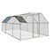 Grey Large Walk In Chicken Coop with Lockable Steel Door and PVC Coated Hexagonal Wire Mesh